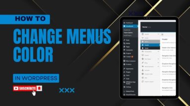 How To Change Menus Color In WordPress