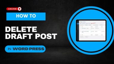 How to delete draft post in WordPress