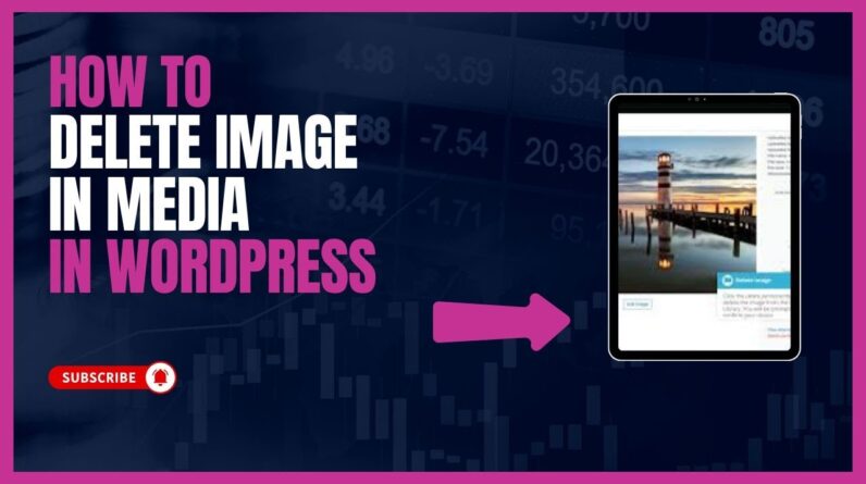 how to delete image in media in wordpress