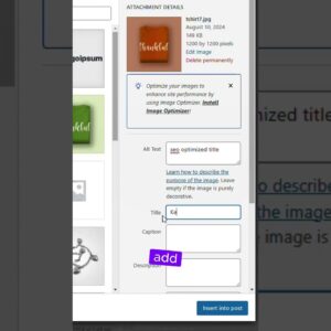 How to use SEO friendly images in WordPress #shorts #wordpress