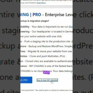 Site backups with WP Stag backups in WordPress #shorts #wordpress
