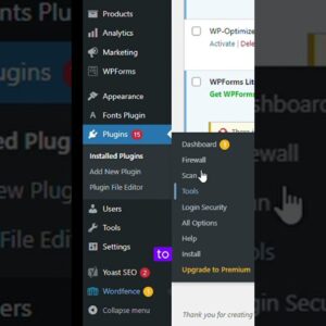 How to use security scanner in WordPress  #shorts #wordpress