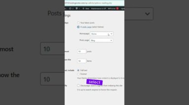 Setting up a static front page in wordpress  #shorts #wordpress