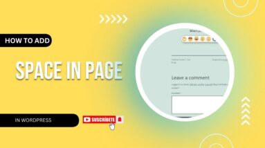 How To Add Space In Page In WordPress