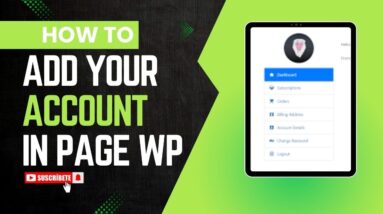 How To Add Your Account In Page In WordPress