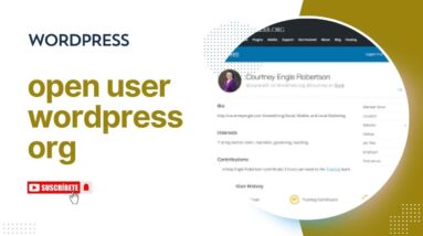 Open User WordPress Org In WordPress