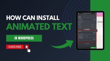 How Can Install Animated Text In WordPress
