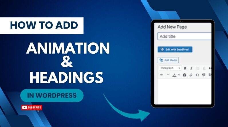 How To Add Heading Animation In WordPress