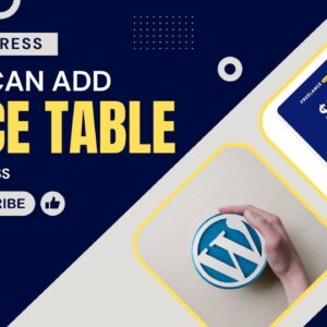 How To Add Price Table In WordPress