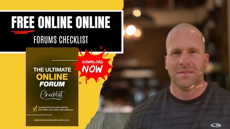 The Ultimate Online Forums Checklist